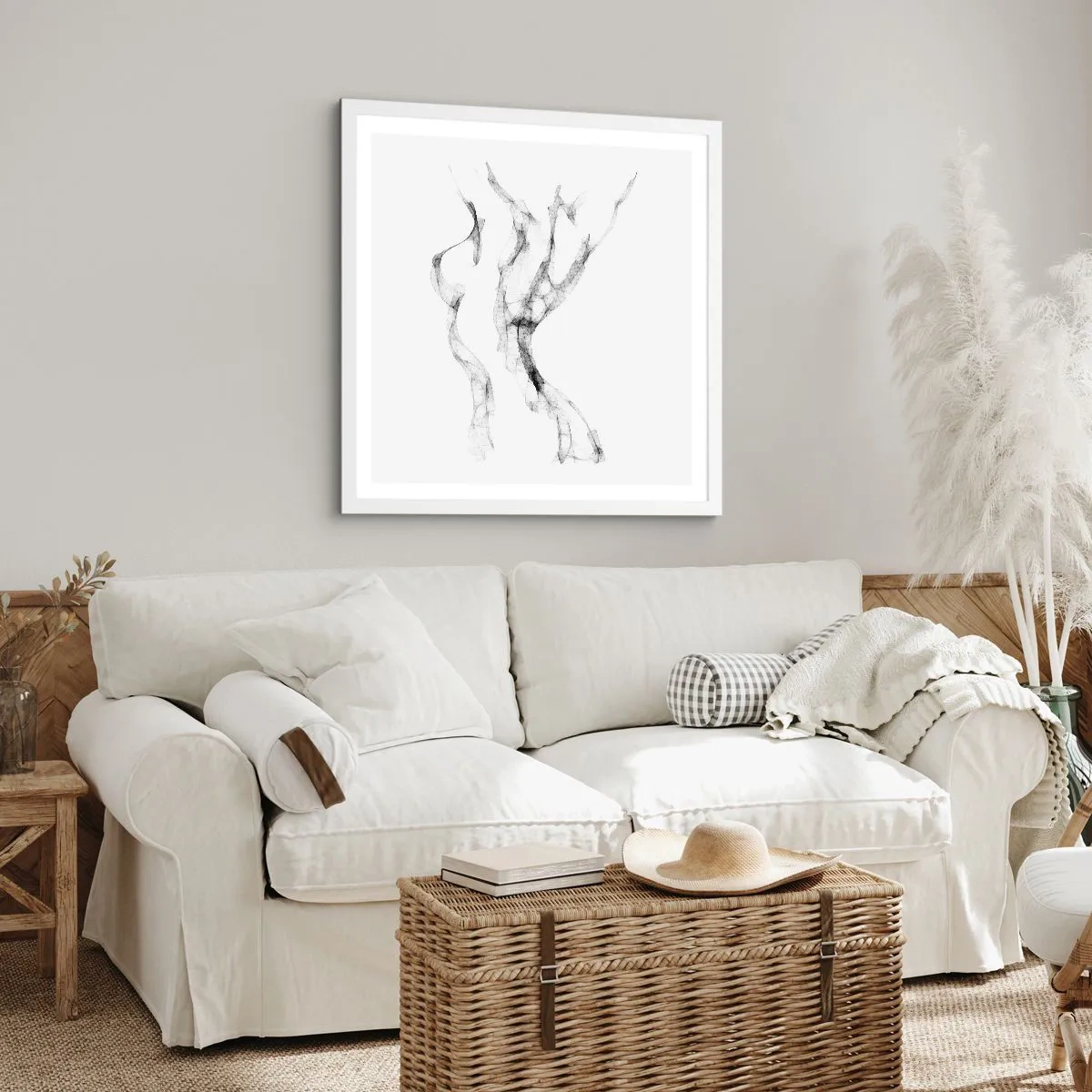 Affiche dans un cadre blanc - Poster - Belle et forte - 60x60 cm