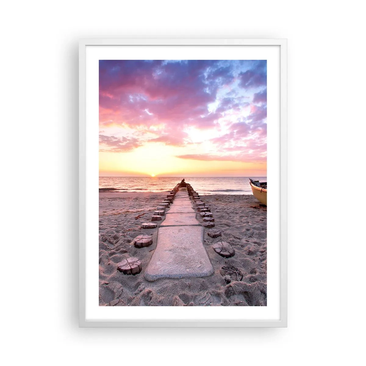 Affiche dans un cadre blanc - Poster - Moment d'expérience profonde - 50x70 cm