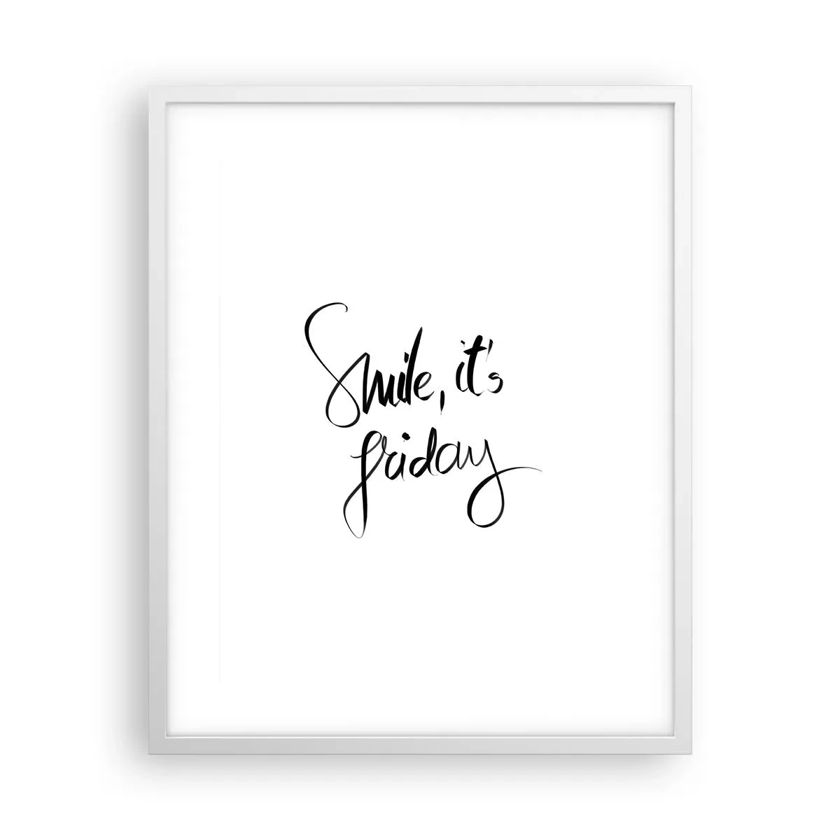 Affiche dans un cadre blanc - Poster - Joie réelle - 40x50 cm