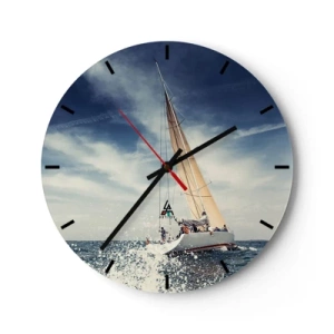 Horloge murale - Pendule murale - Ils ne nous rattraperont pas ! - 40x40 cm