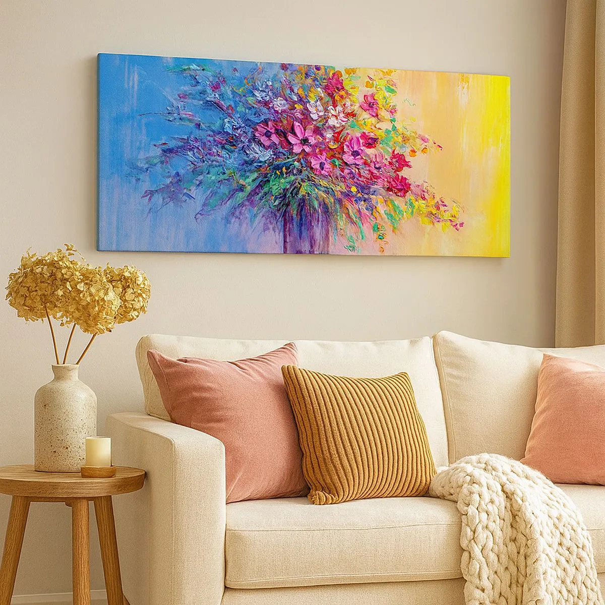 Impression sur toile - Image sur toile - Cadeau d'été de la prairie - 100x40 cm