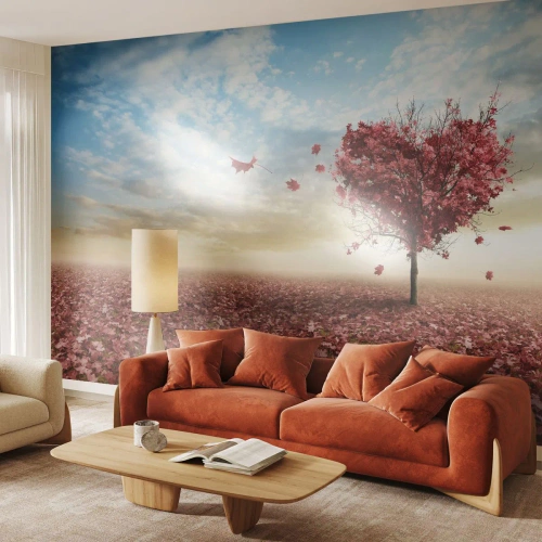 Papier Peint Autocollant Deluxe Sticker - Vous allez aussi aimer l'automne - Paysage, Graphique, Arbre - 100x70 cm