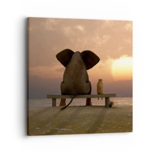 Impression sur toile - Image sur toile - C'est bon de garder le silence ensemble - 30x30 cm