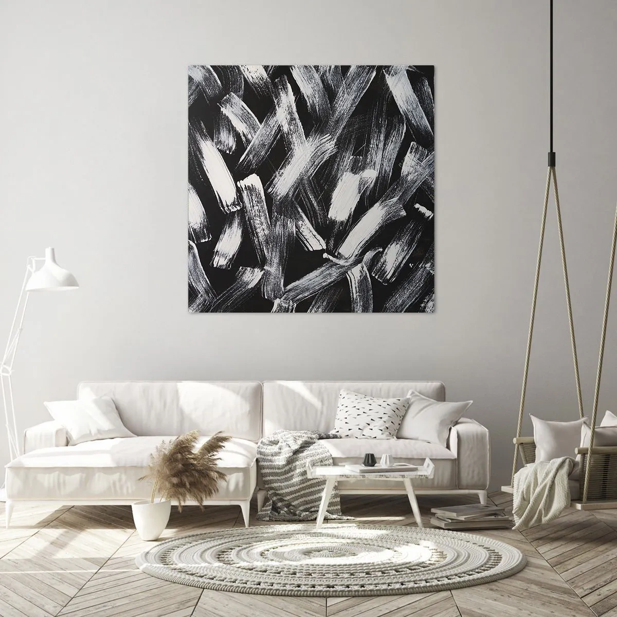 Impression sur toile - Image sur toile - L'abstraction dans l'esprit industriel - 40x40 cm