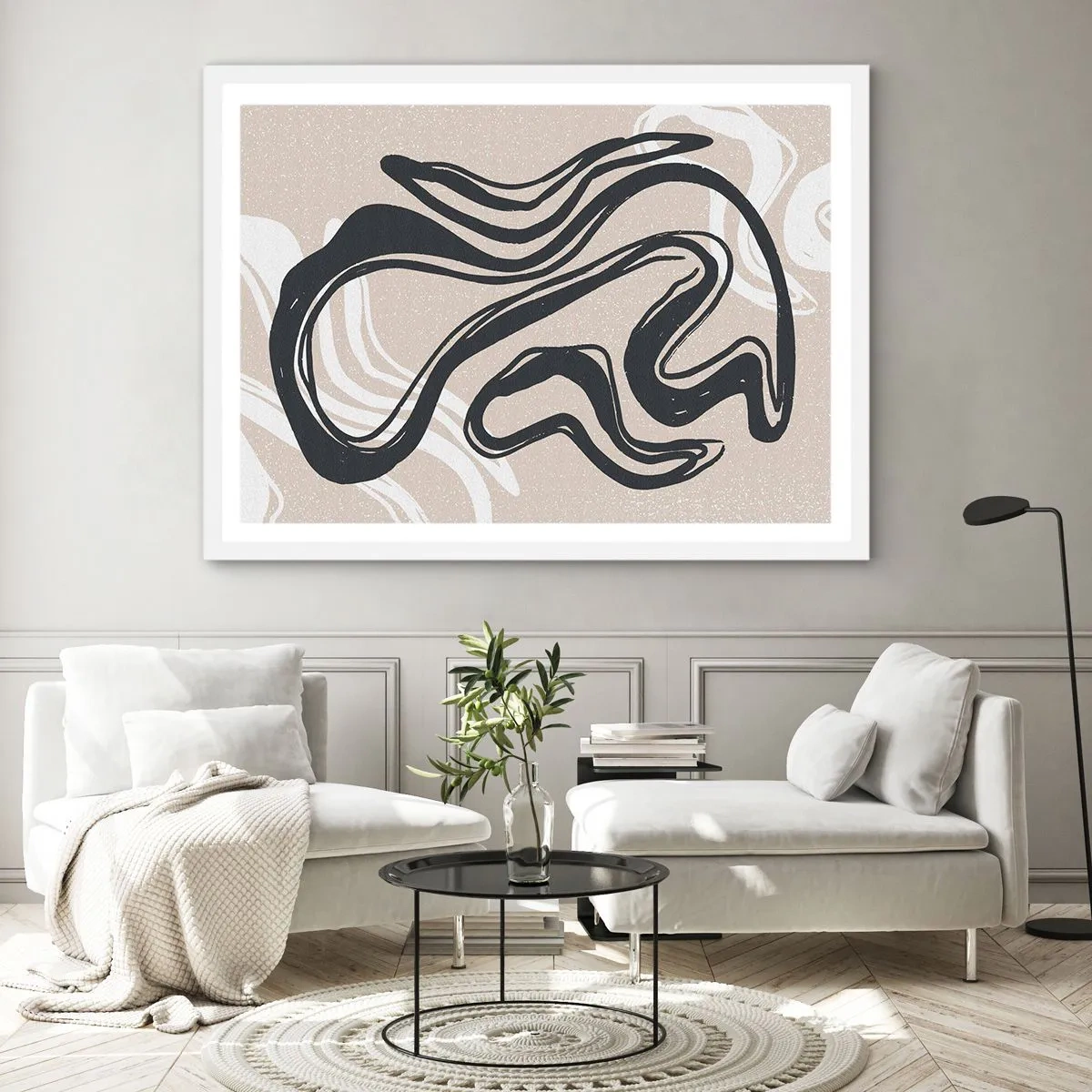 Affiche dans un cadre blanc - Poster - Expression multipliée - 50x40 cm