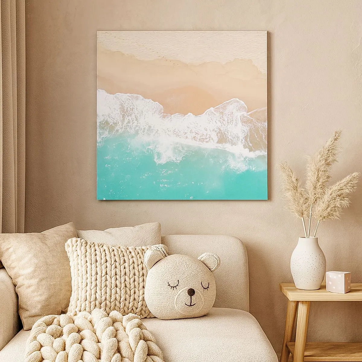 Impression sur toile - Image sur toile - Caresse de l'océan - 30x30 cm