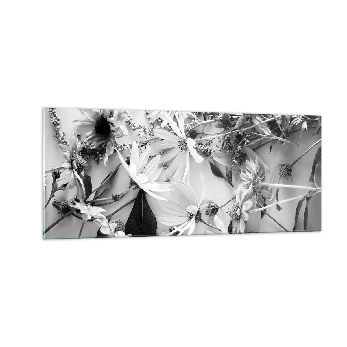 Impression sur verre - Image sur verre - Non-un bouquet de fleurs - 100x40 cm