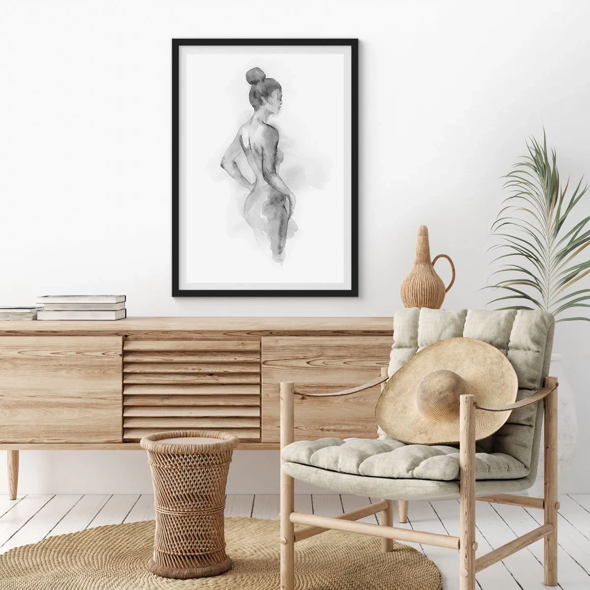 Affiche dans un cadre noir - Poster - Belle comme une peinture - 70x100 cm