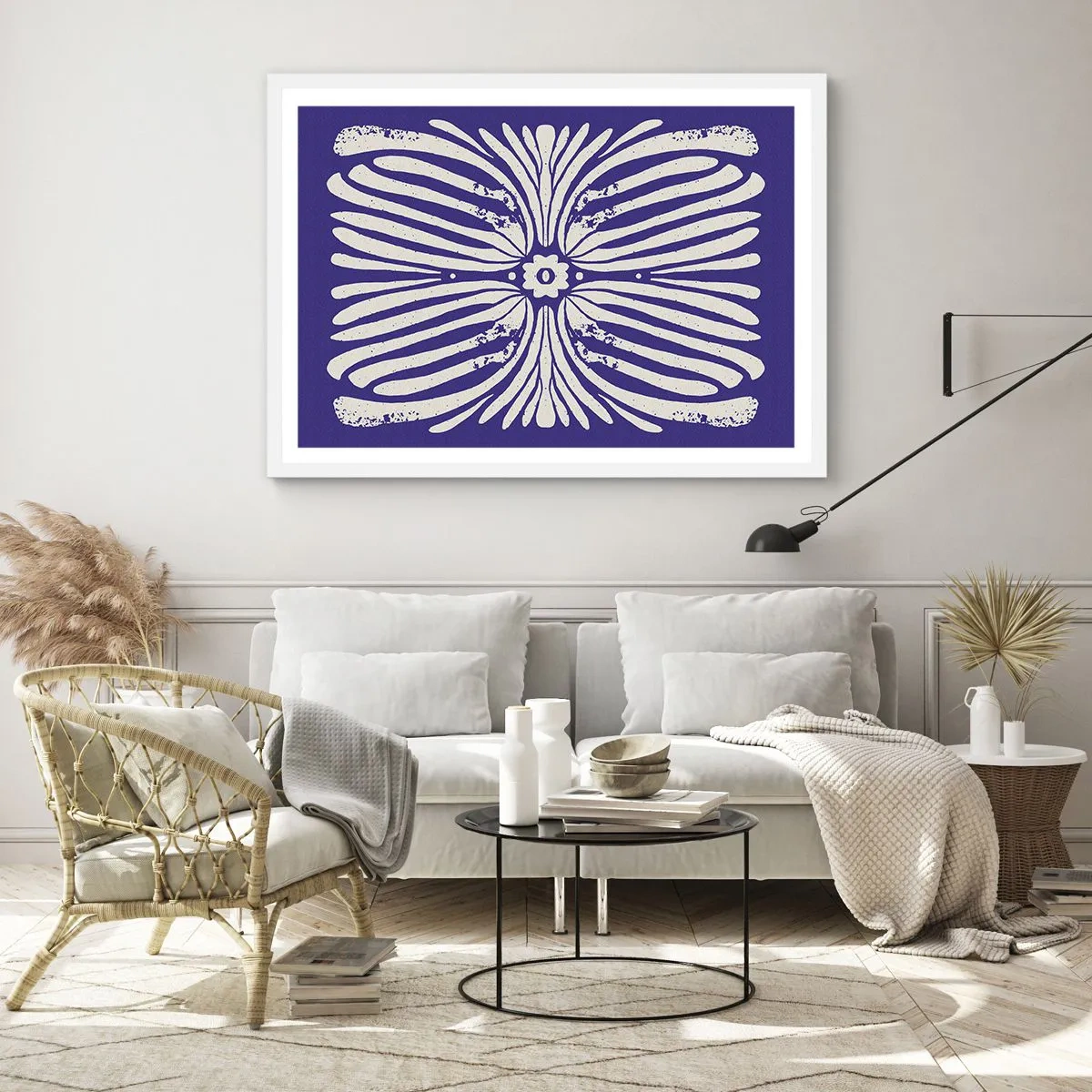 Affiche dans un cadre blanc - Poster - Inspirations ethniques - 70x50 cm