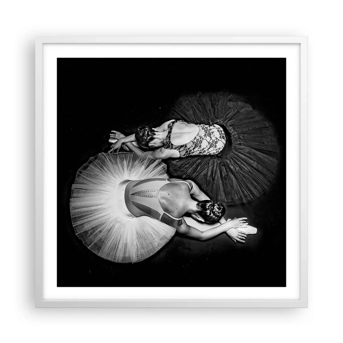 Affiche dans un cadre blanc - Poster - Jin et jang – équilibre idéal - 60x60 cm