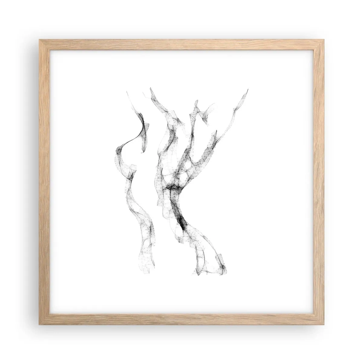Affiche dans un chêne clair - Poster - Belle et forte - 40x40 cm