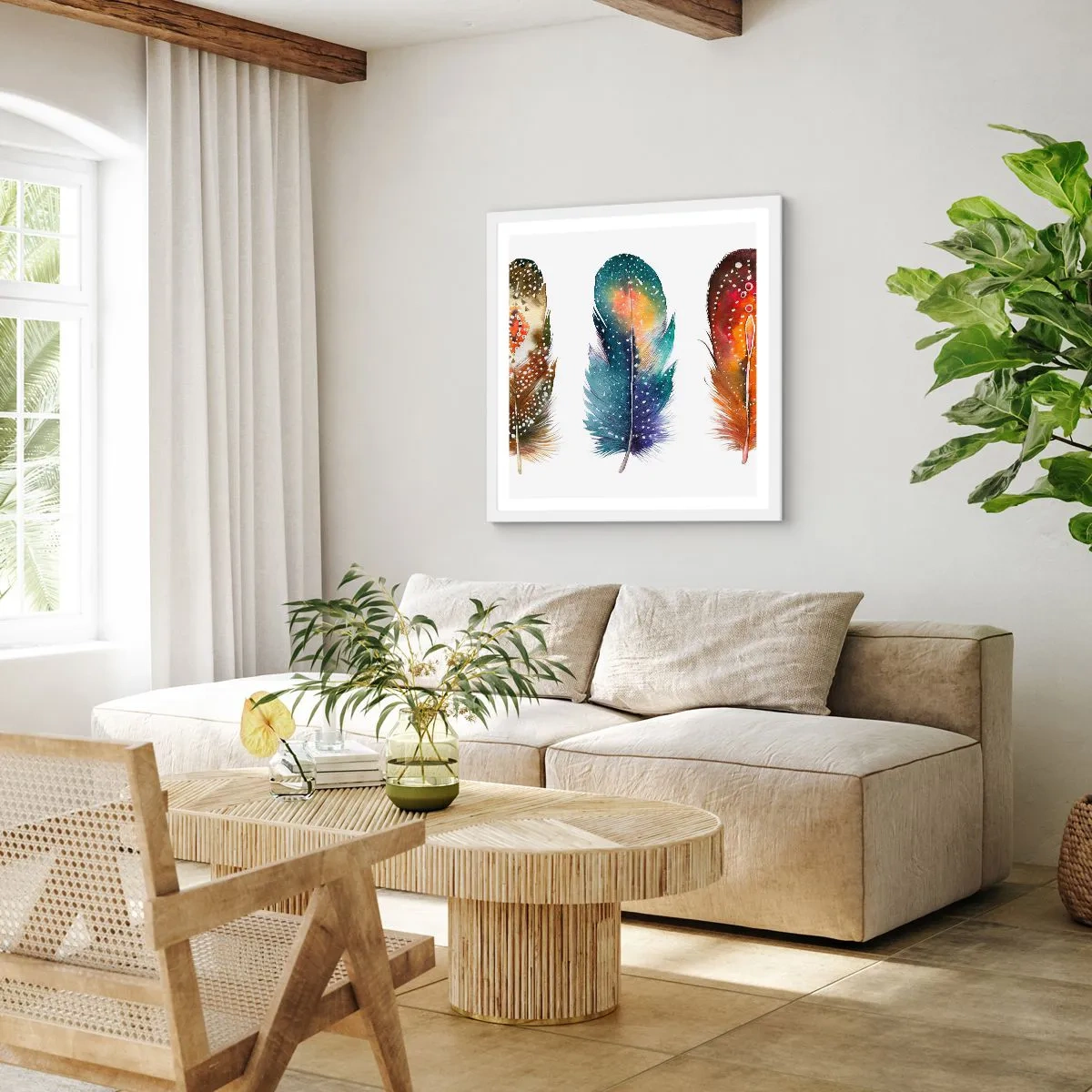 Affiche dans un cadre blanc - Poster - Rituels, cérémonies, secrets - 50x50 cm