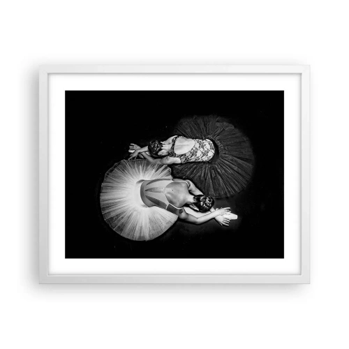 Affiche dans un cadre blanc - Poster - Jin et jang – équilibre idéal - 50x40 cm