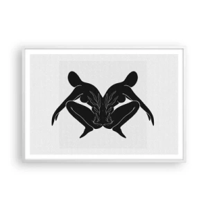 Affiche dans un cadre blanc - Poster - Une âme commune - 100x70 cm