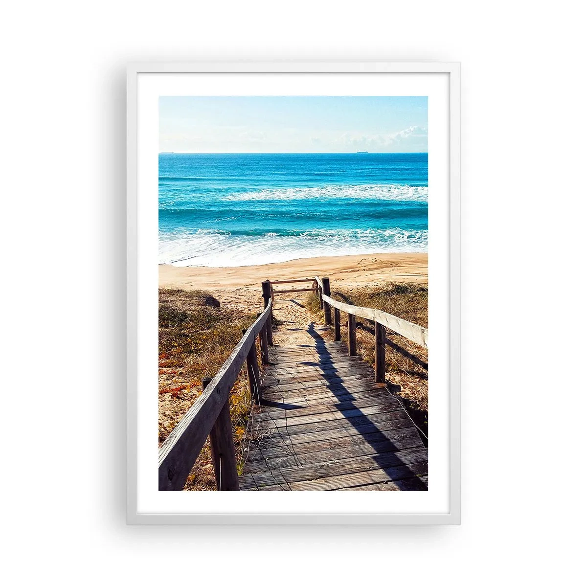 Affiche dans un cadre blanc - Poster - Cours! - 50x70 cm