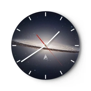 Horloge murale - Pendule murale - Vue d'une galaxie spirale dans l'espace - 30x30cm - Il y a bien longtemps, dans une galaxie très lointaine… - Décoration murale moderne pour le salon, la cuisine et la chambre ARTTOR