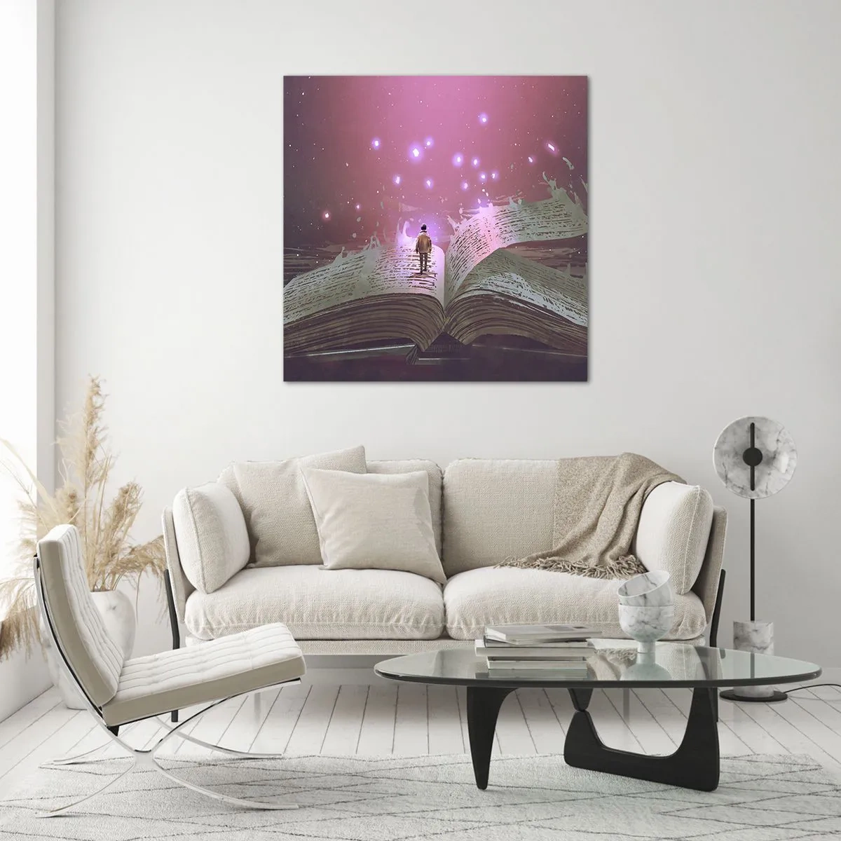 Impression sur verre - Image sur verre - Invitation à un autre monde - lisez ! - 50x50 cm