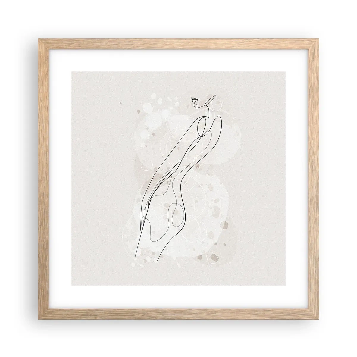 Affiche dans un chêne clair - Poster - Trompe l'oeil - 40x40 cm