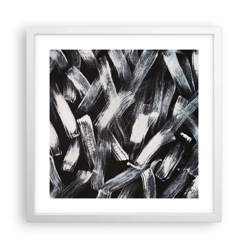 Affiche dans un cadre blanc - Poster - L'abstraction dans l'esprit industriel - 40x40 cm