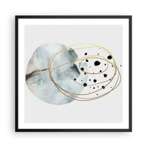 Affiche dans un cadre noir - Poster - Emmêlement de l'espace - 60x60 cm