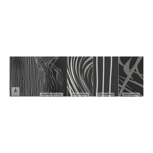 Échantillon de Papier Peint Premium Sand - Rythme et accent - Abstraction, Morceau, Noir et blanc - 100x30 cm