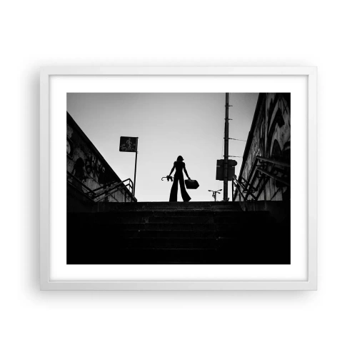 Affiche dans un cadre blanc - Poster - Pèlerinage urbain - 50x40 cm