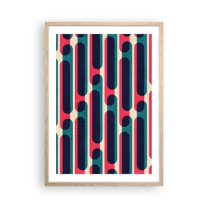 Affiche dans un chêne clair - Poster - En profondeur et sur l'avant - 50x70 cm