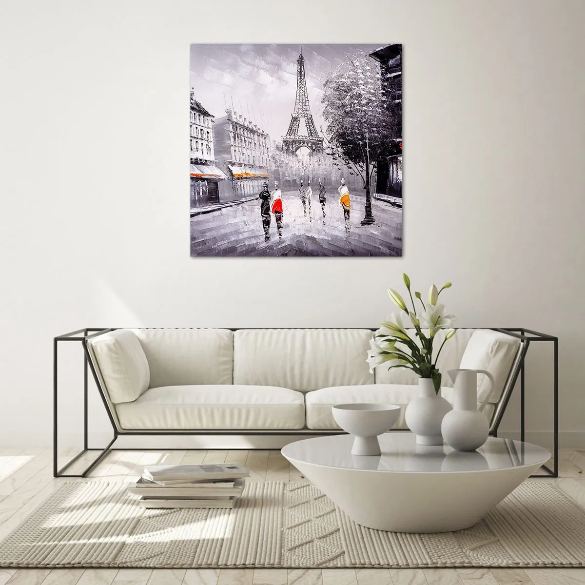 Impression sur verre - Image sur verre - Balade parisienne - 30x30 cm
