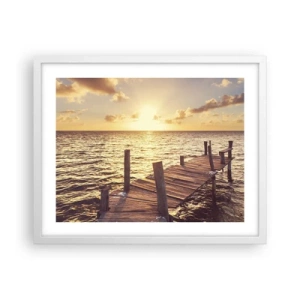 Affiche dans un cadre blanc - Poster - La terre d'or de la douceur - 50x40 cm