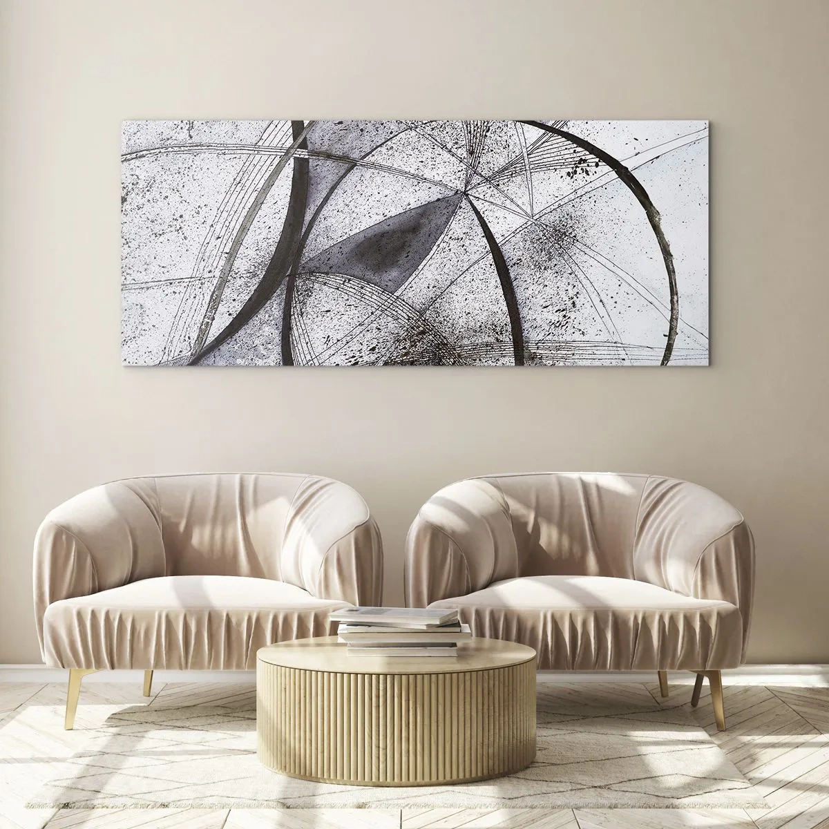 Impression sur verre - Image sur verre - Fantaisie futuriste - 100x40 cm