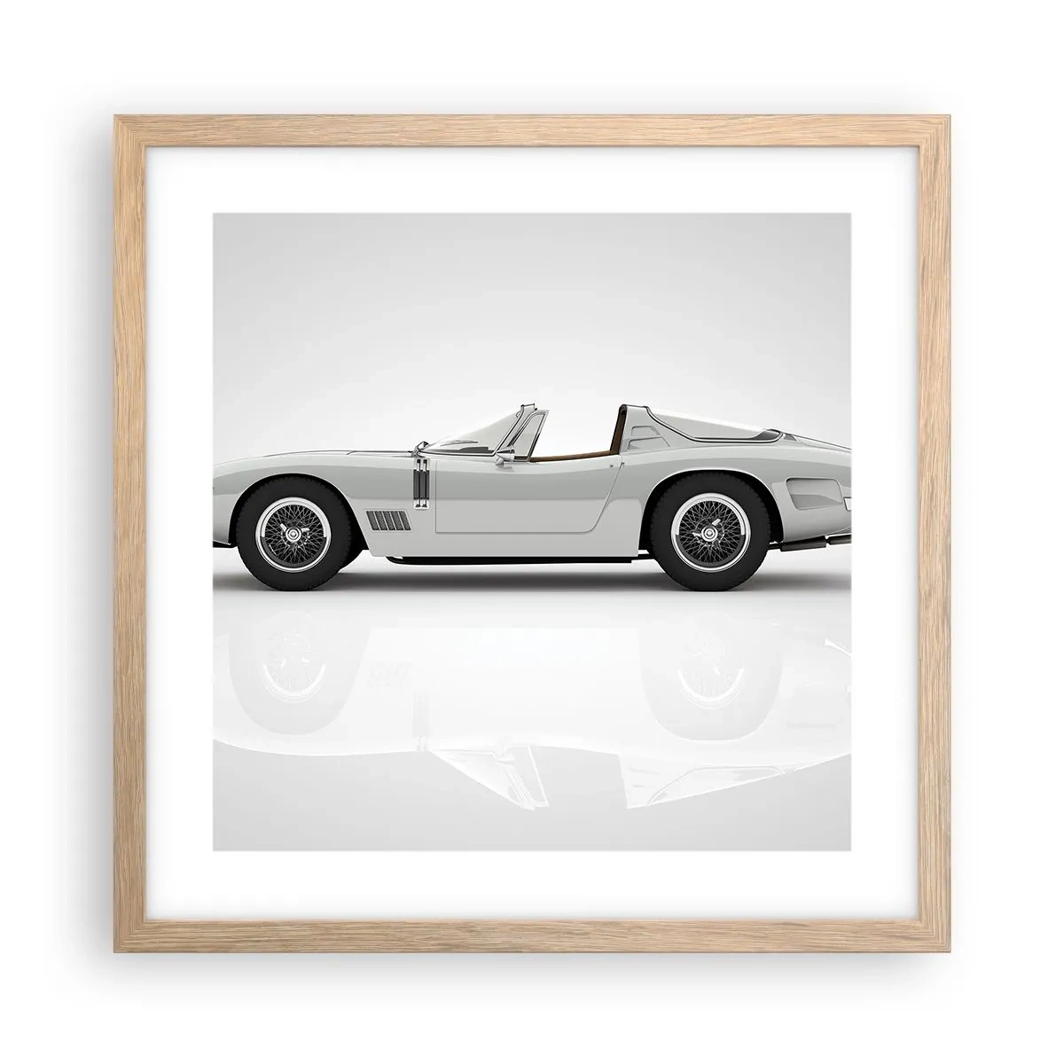 Affiche dans un chêne clair - Poster - Promesse de plaisir - 40x40 cm