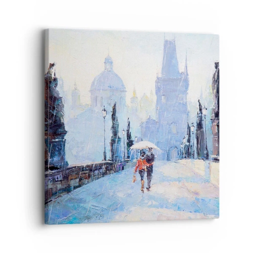 Impression sur toile - Image sur toile - La pluie a dû nous charmer - 30x30 cm