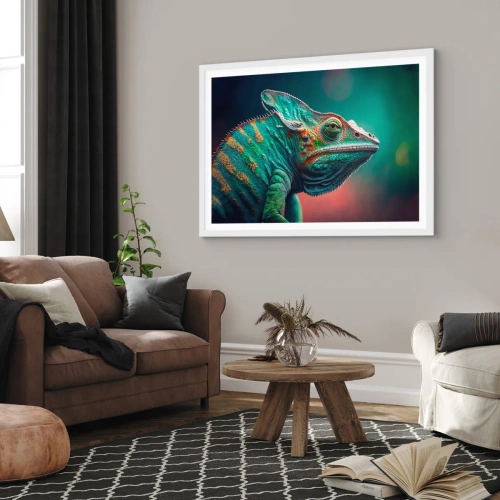 Affiche dans un cadre blanc - Poster - Vous me voyez? Pas bien… - 91x61 cm