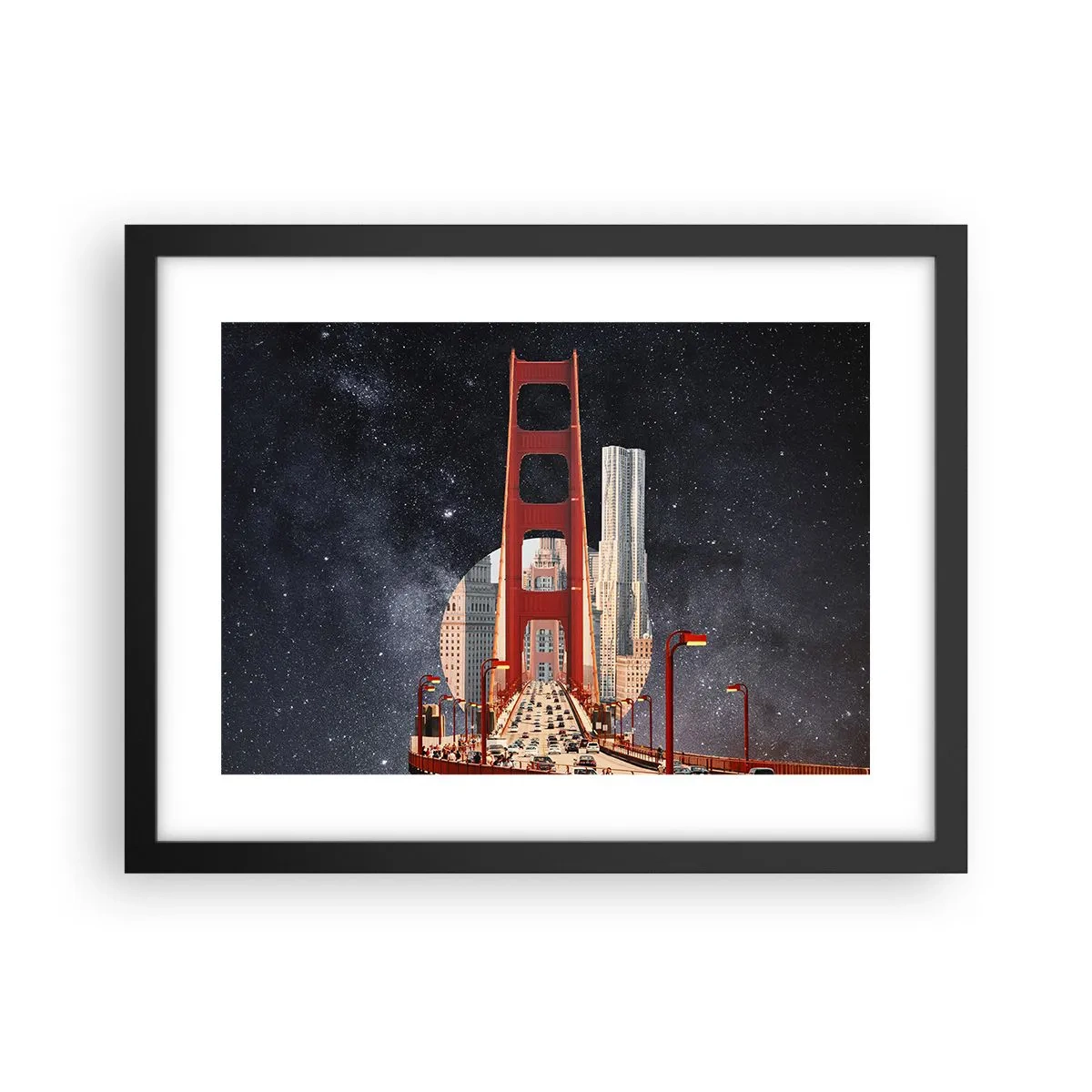 Affiche dans un cadre noir - Poster - Toujours au centre - 40x30 cm