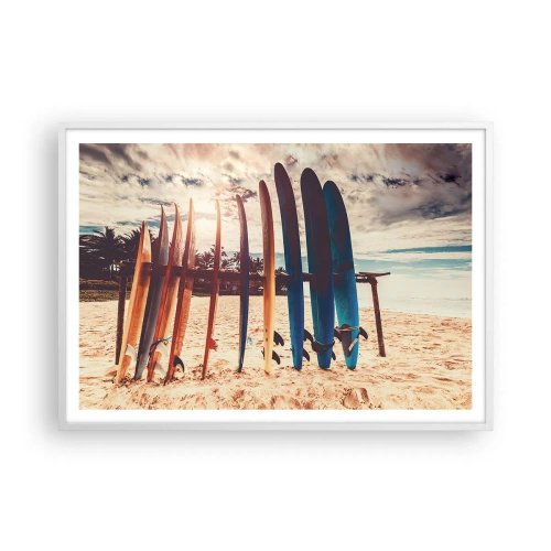 Affiche dans un cadre blanc - Poster - Bonne nuit, à demain - 100x70 cm