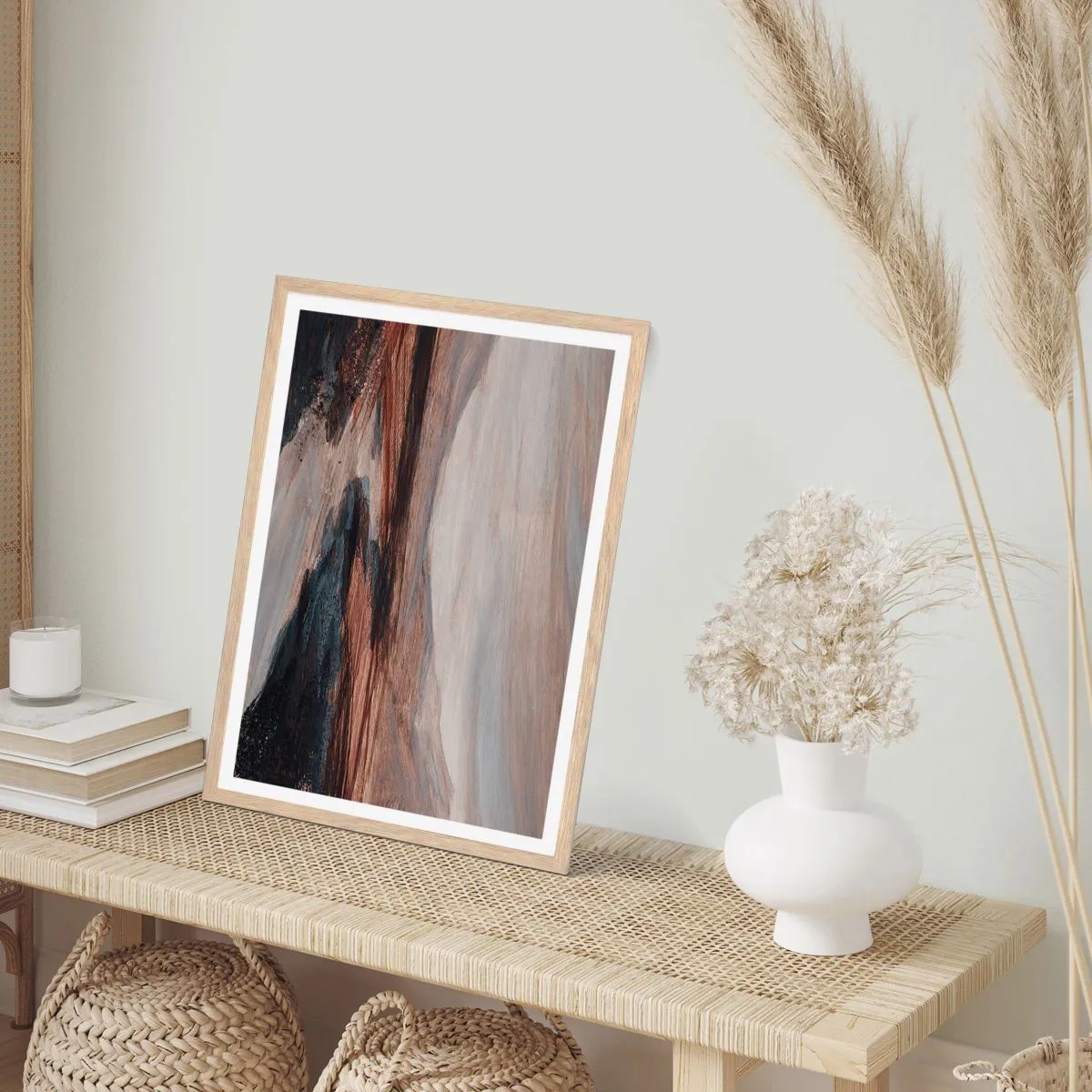 Affiche dans un chêne clair - Poster - Une vallée tranquille - 50x70 cm