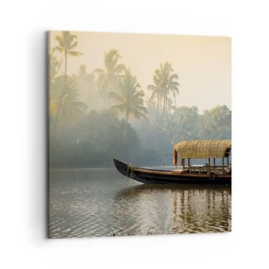 Impression sur toile - Image sur toile - Maison sur la rivière - 50x50 cm
