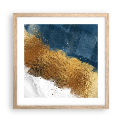 Affiche dans un chêne clair - Poster - Les couleurs de l’été - 40x40 cm