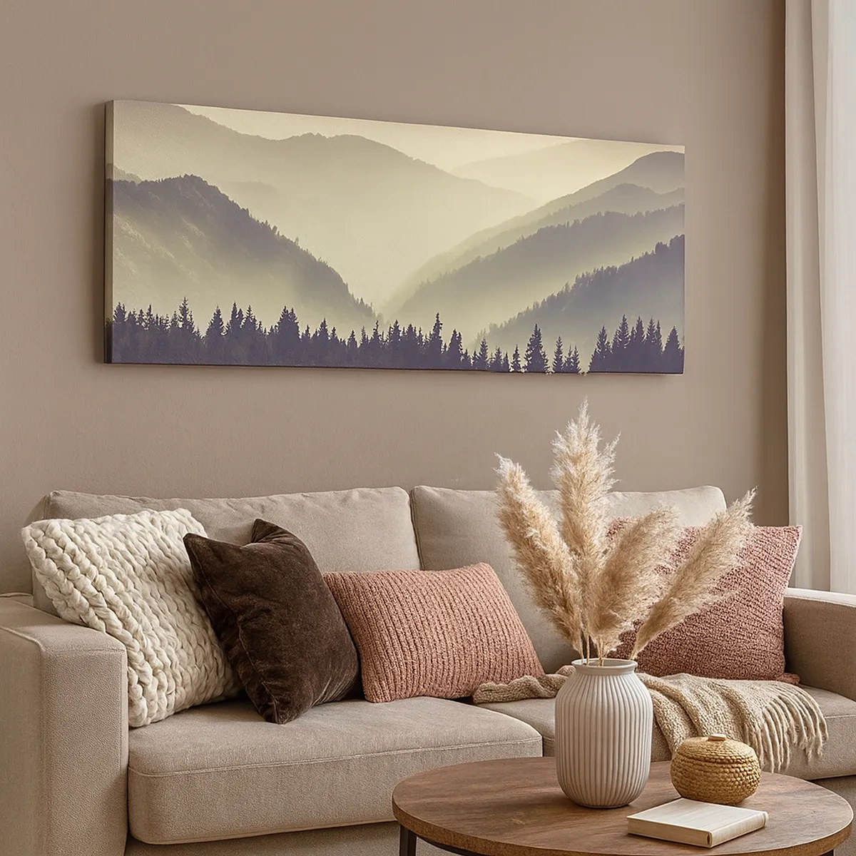 Impression sur toile - Image sur toile - Derrière les sept montagnes… - 30x30 cm