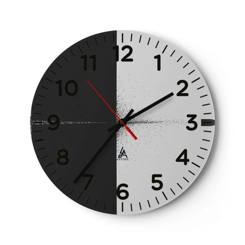 Horloge murale - Pendule murale - Droit au but - 30x30 cm