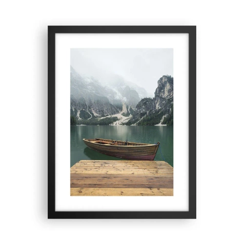 Affiche dans un cadre noir - Poster - Faire face à la fierté des rochers - 30x40 cm