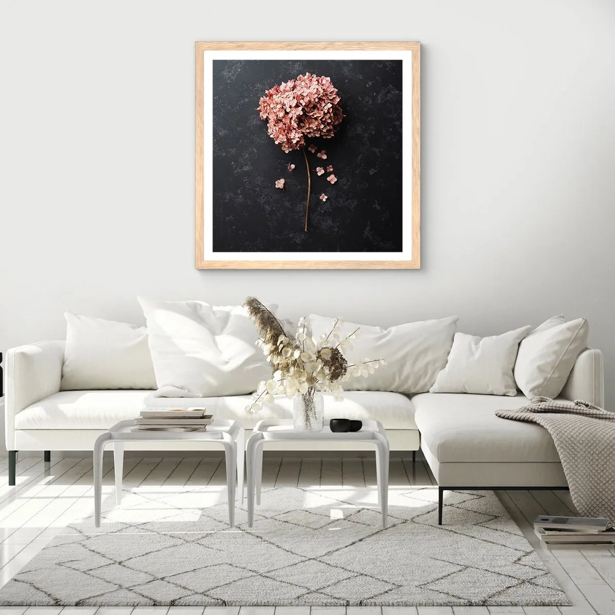 Affiche dans un chêne clair - Poster - Un signe vraiment romantique - 40x40 cm