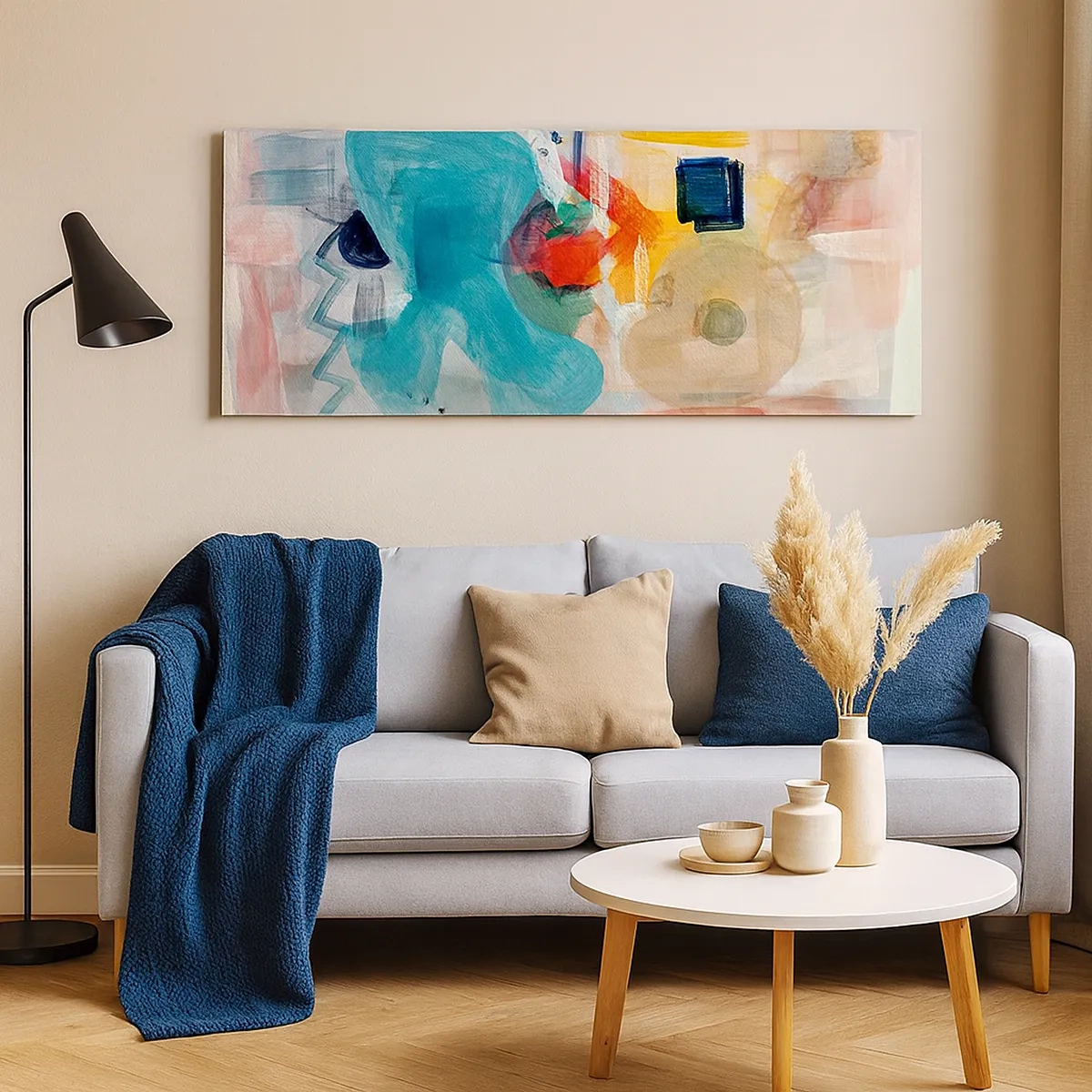 Impression sur toile - Image sur toile - Jeu de couleurs - 30x30 cm