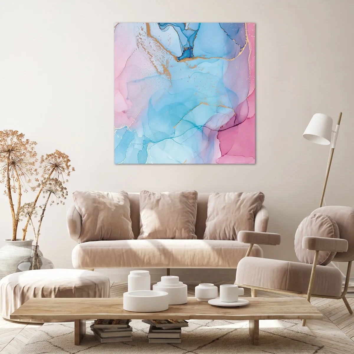 Impression sur toile - Image sur toile - Rencontre et mélange - 60x60 cm