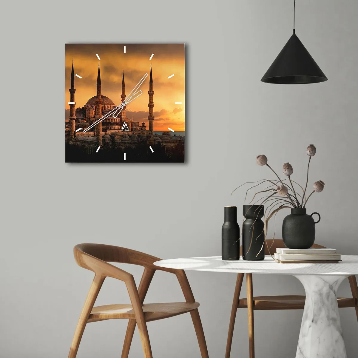 Horloge murale - Pendule murale - Dieu est grand - 40x40 cm