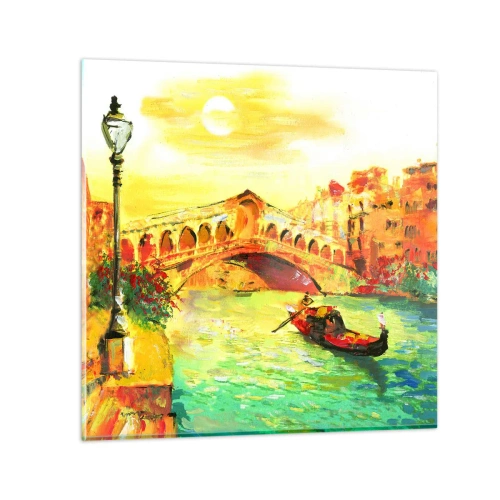 Impression sur verre - Image sur verre - Un pèlerinage d'amoureux - 30x30 cm