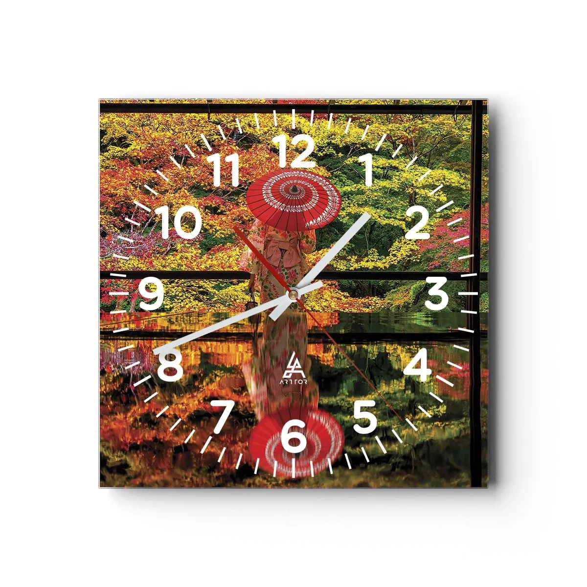 Horloge murale - Pendule murale - Dans le temple de la nature - 40x40 cm