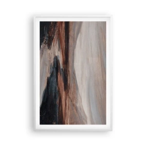 Affiche dans un cadre blanc - Poster - Une vallée tranquille - 61x91 cm