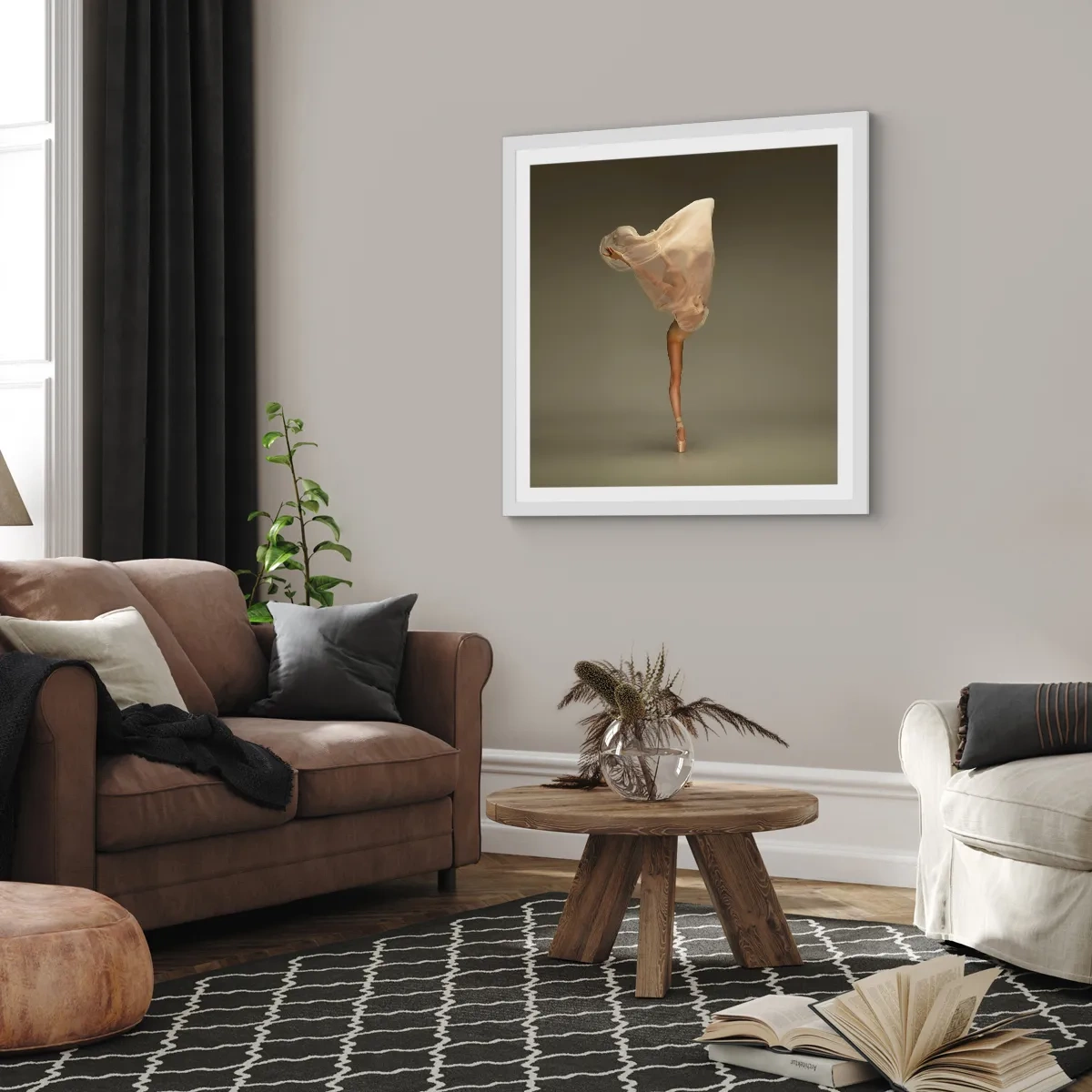 Affiche dans un cadre blanc - Poster - Il va bientôt s'envoler - 40x40 cm