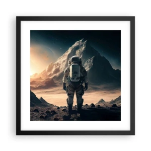 Affiche dans un cadre noir - Poster - Nouveau défi - 40x40 cm